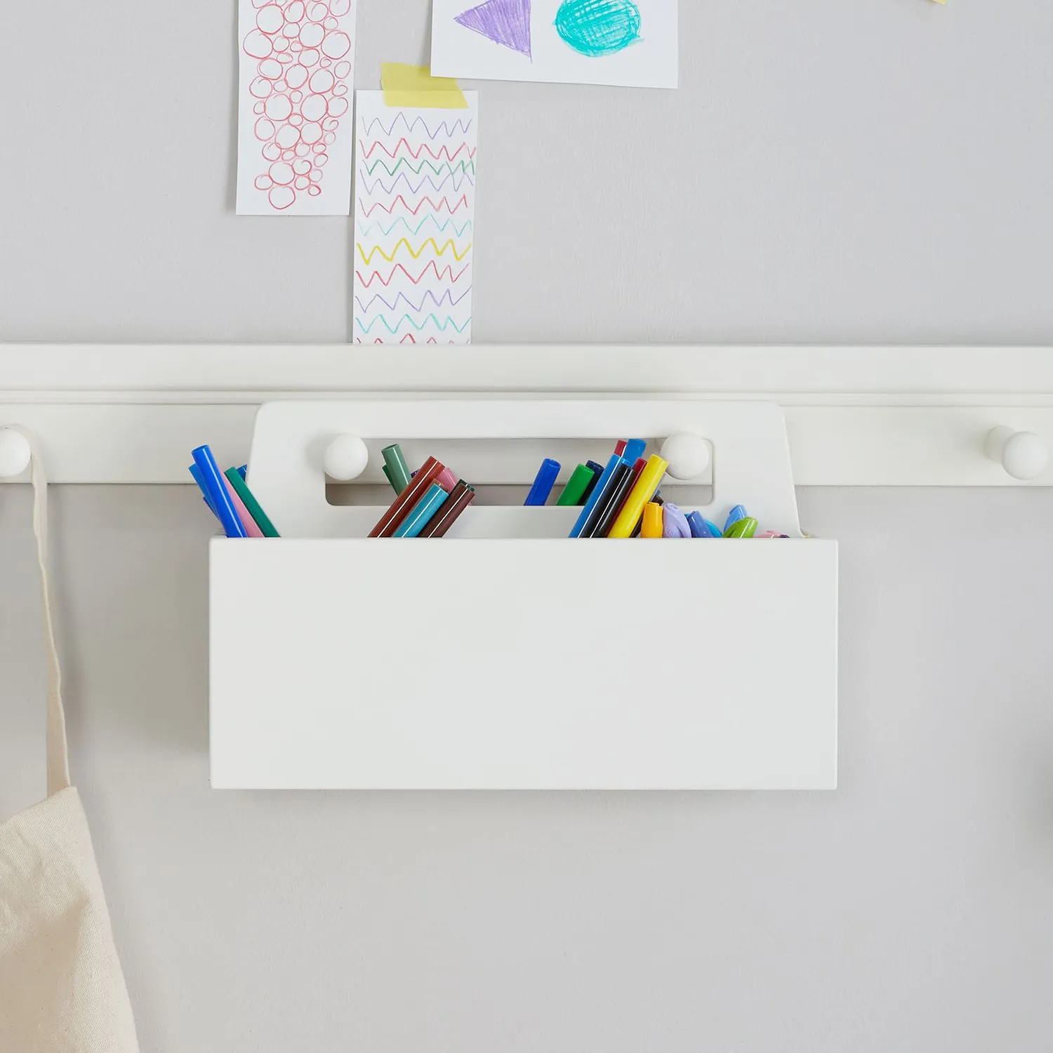 Guidecraft Martha Stewart Kids Wall Caddy opberger wit