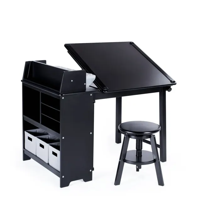 Guidecraft Design Studio 3-in-1 houten tekentafel met kruk
