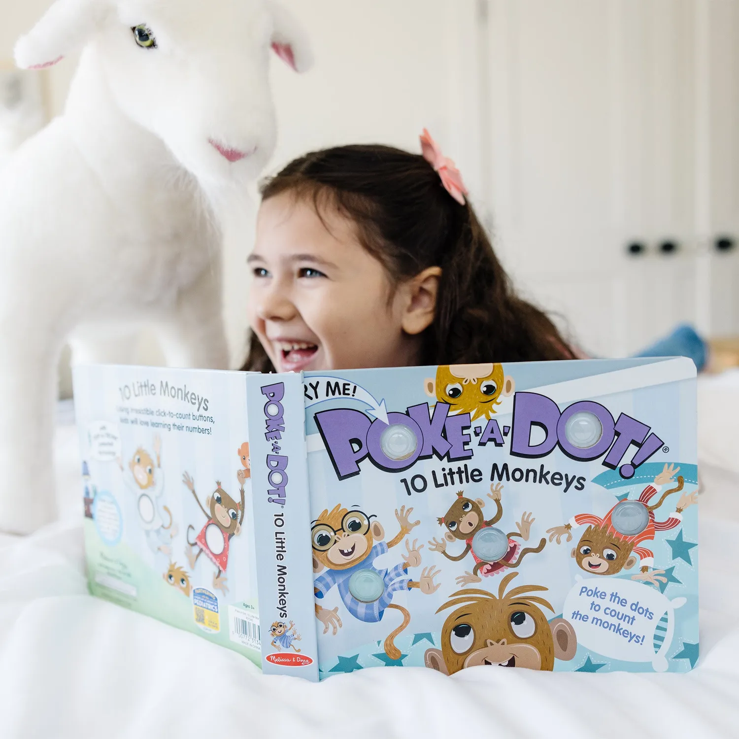 Melissa & Doug Poke-a-Dot 10 Little Monkeys telboek kartonboek
