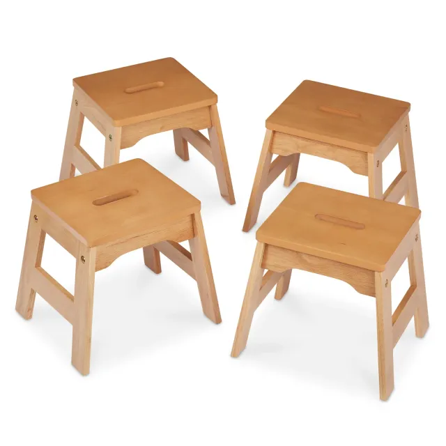Melissa & Doug Wooden Stools houten kinderkrukjes 4 stuks