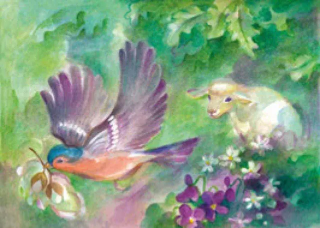 Ginger Fairy Marie-Laure Viriot Ostern im Wald kaart 10x15