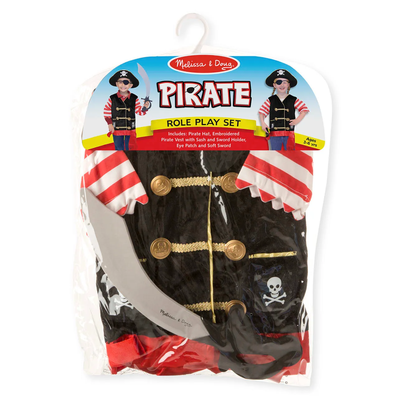 Melissa & Doug Pirate verkleedset piraat 3-6 jaar 5-delig