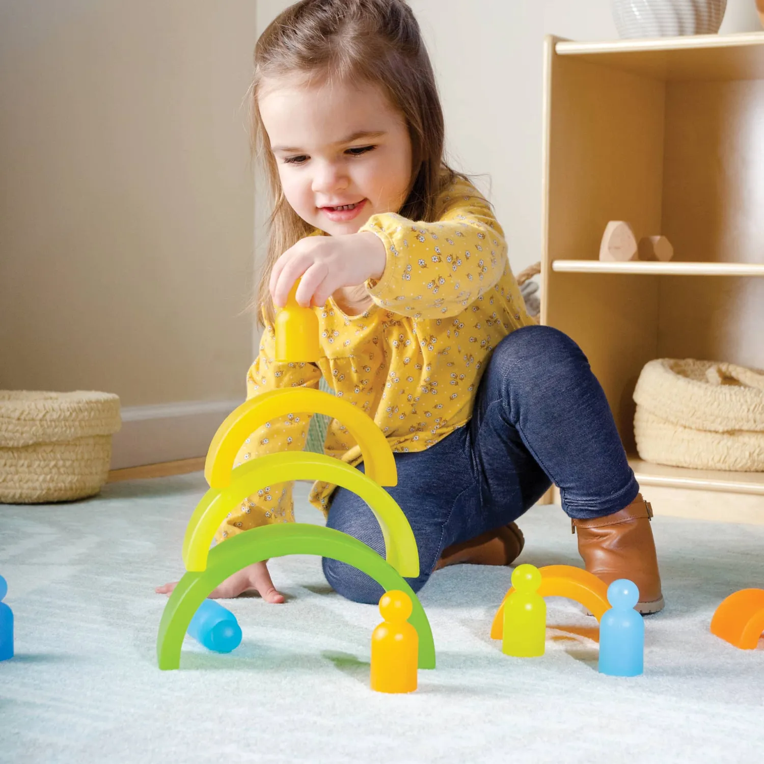 Guidecraft Discovery Stackers Arch stapeltoren regenboog 5-delig