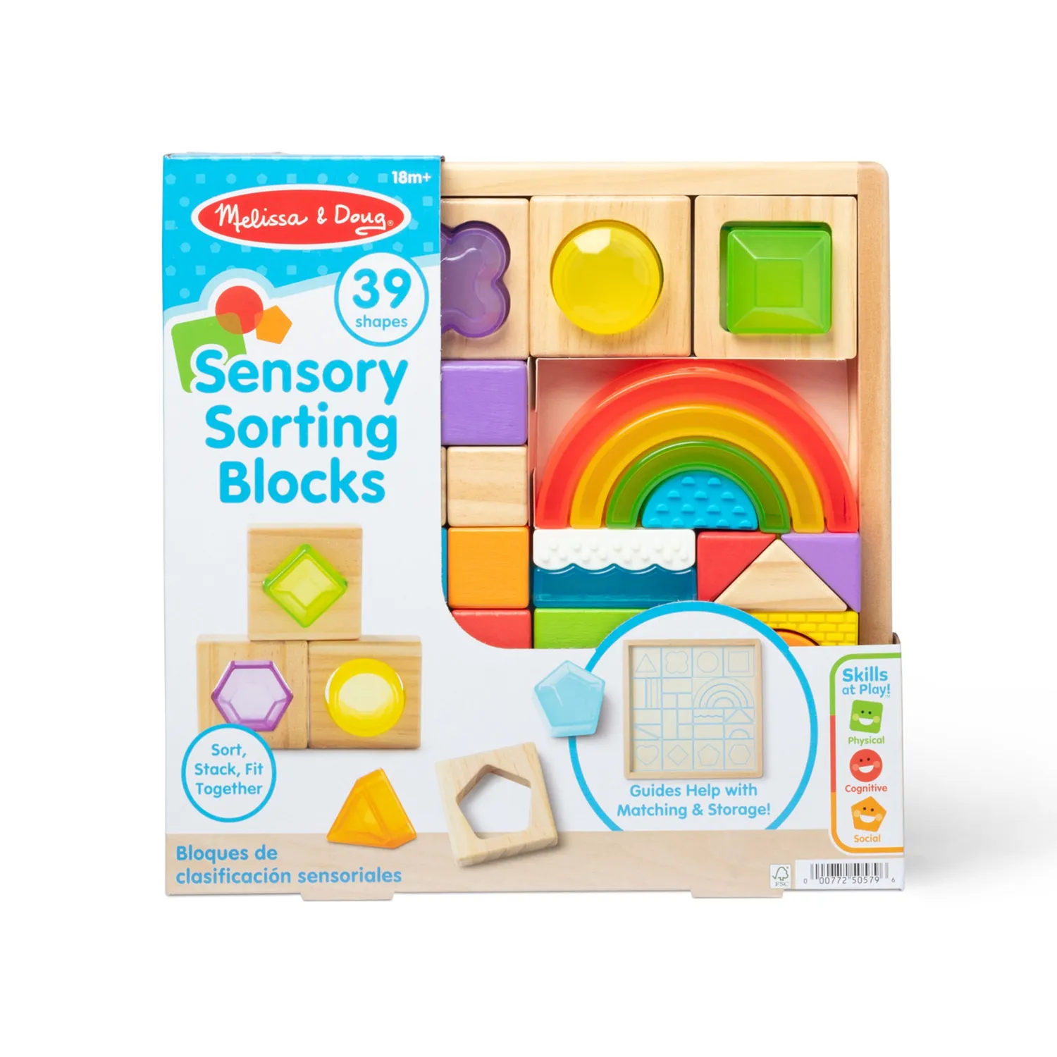 Melissa & Doug Sensory sensorische blokken houten kist 1+ jaar