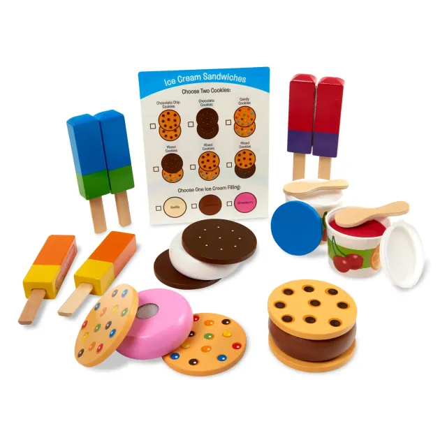 Melissa & Doug Frozen Treats ijsjes speelset 24-delig houten