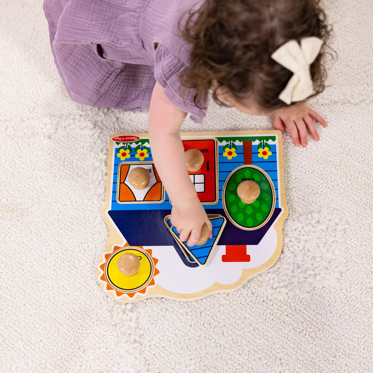 Melissa & Doug First Shapes houten vormenpuzzel 5 stukjes