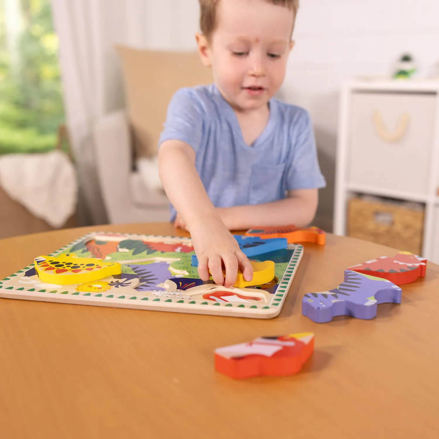 Melissa & Doug Dinosaurs houten puzzel 7 stukjes