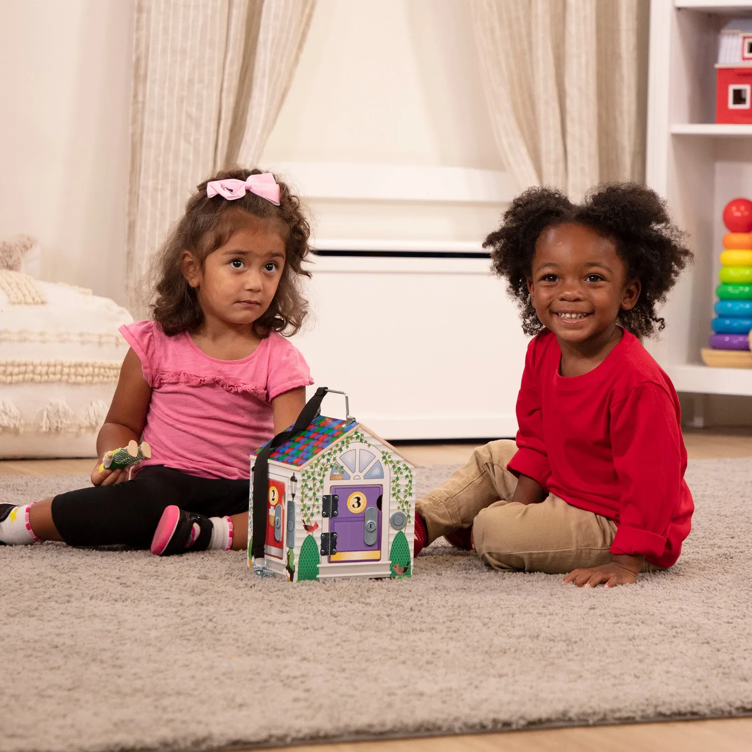 Melissa & Doug Doorbell House houten speelhuis met geluid