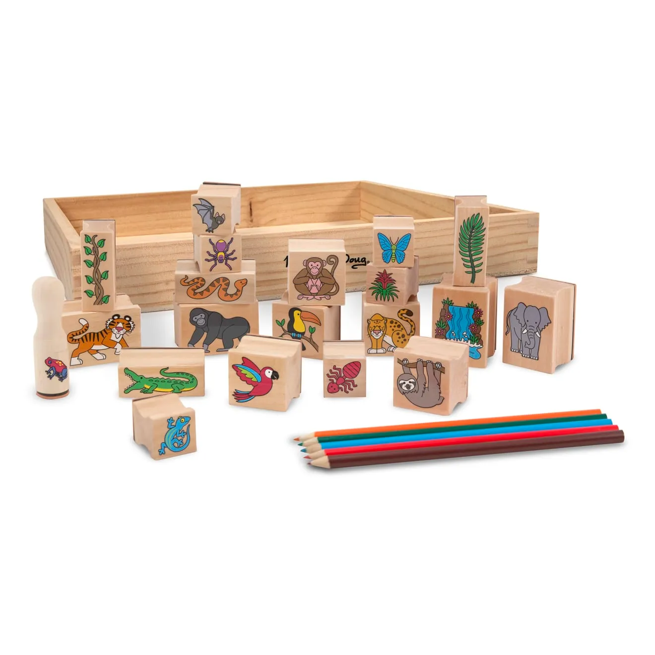 Melissa & Doug Stamp-a-Scene Rain Forest stempelset 20 stuks jungle