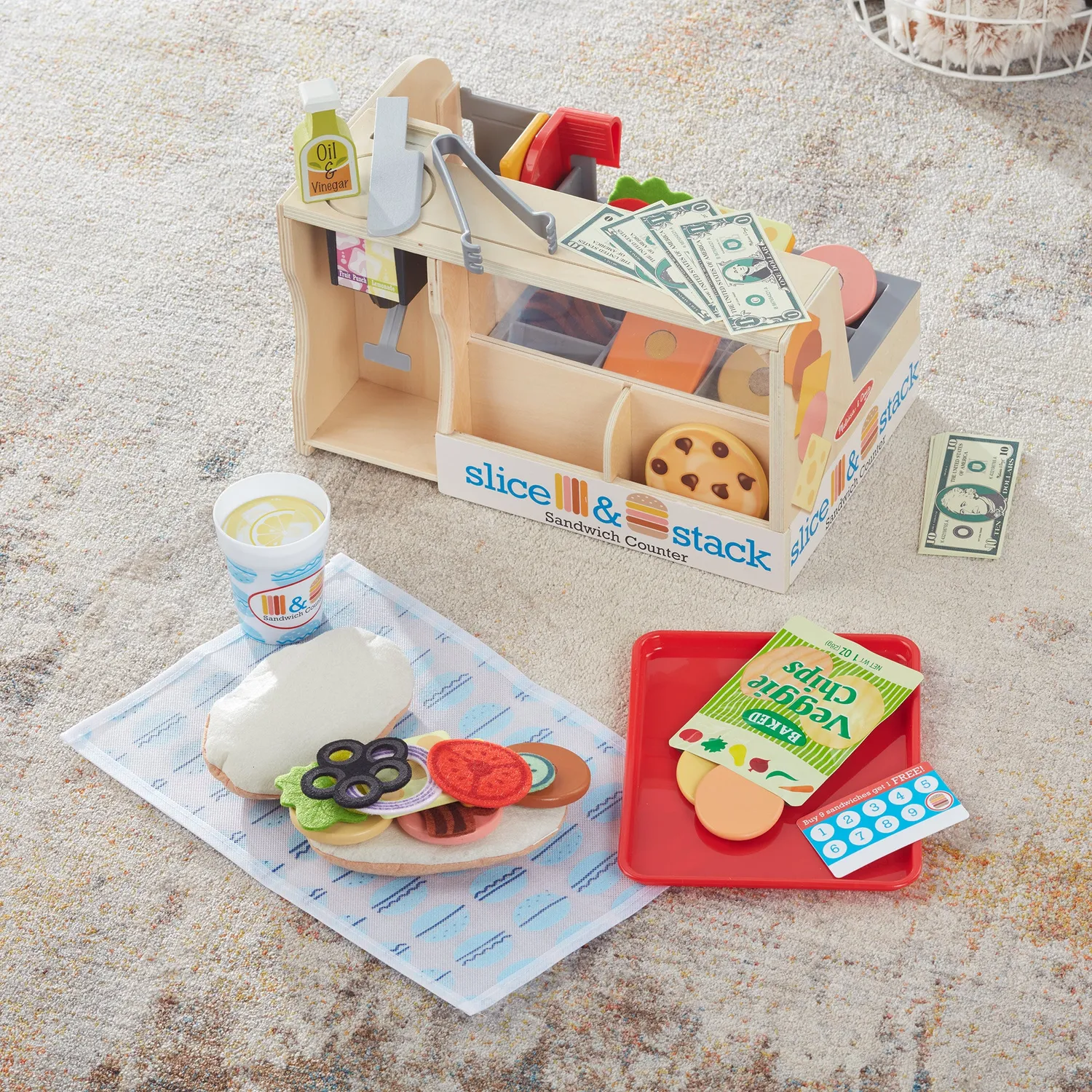 Melissa & Doug Slice & Stack Sandwich Counter 52-delig