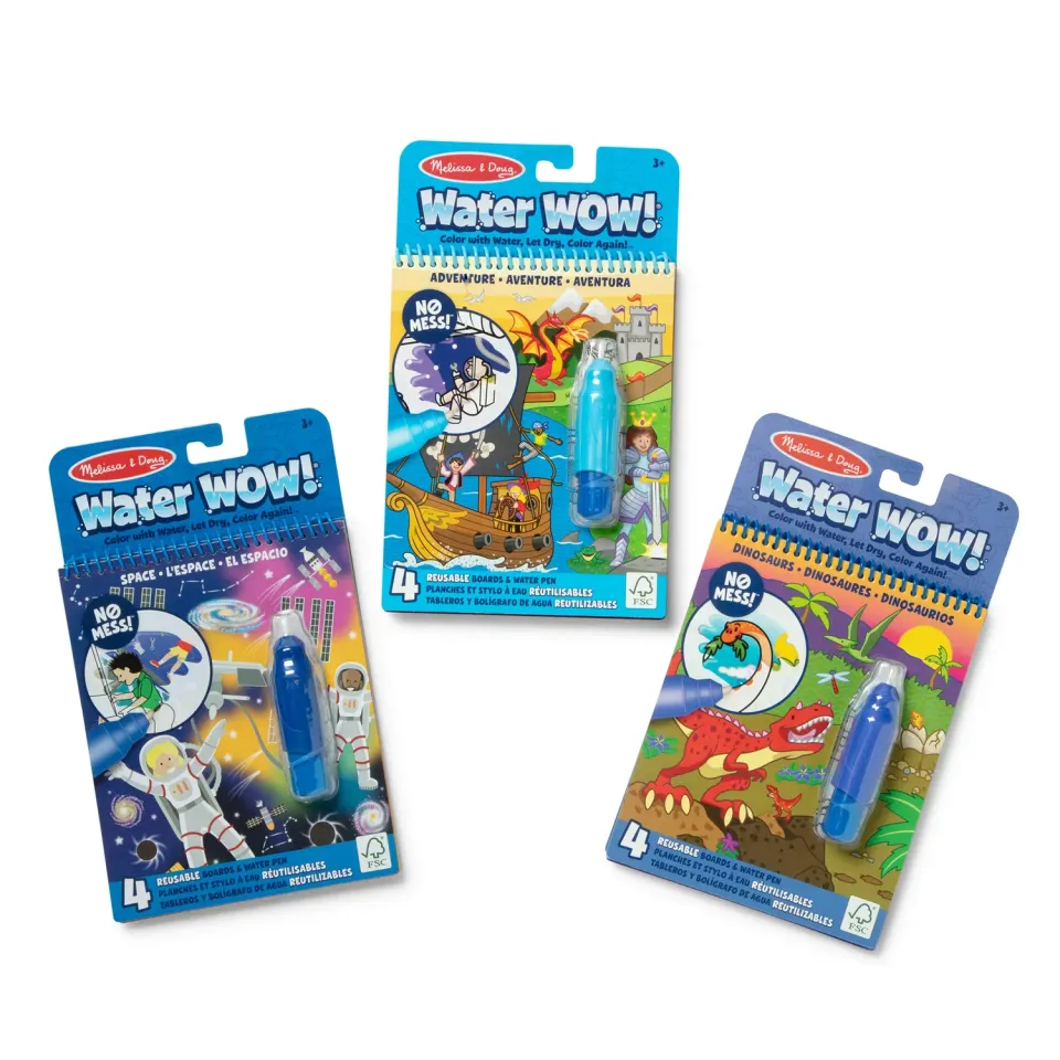Melissa & Doug Water WOW kleurboek 3-pack dino ruimte avontuur