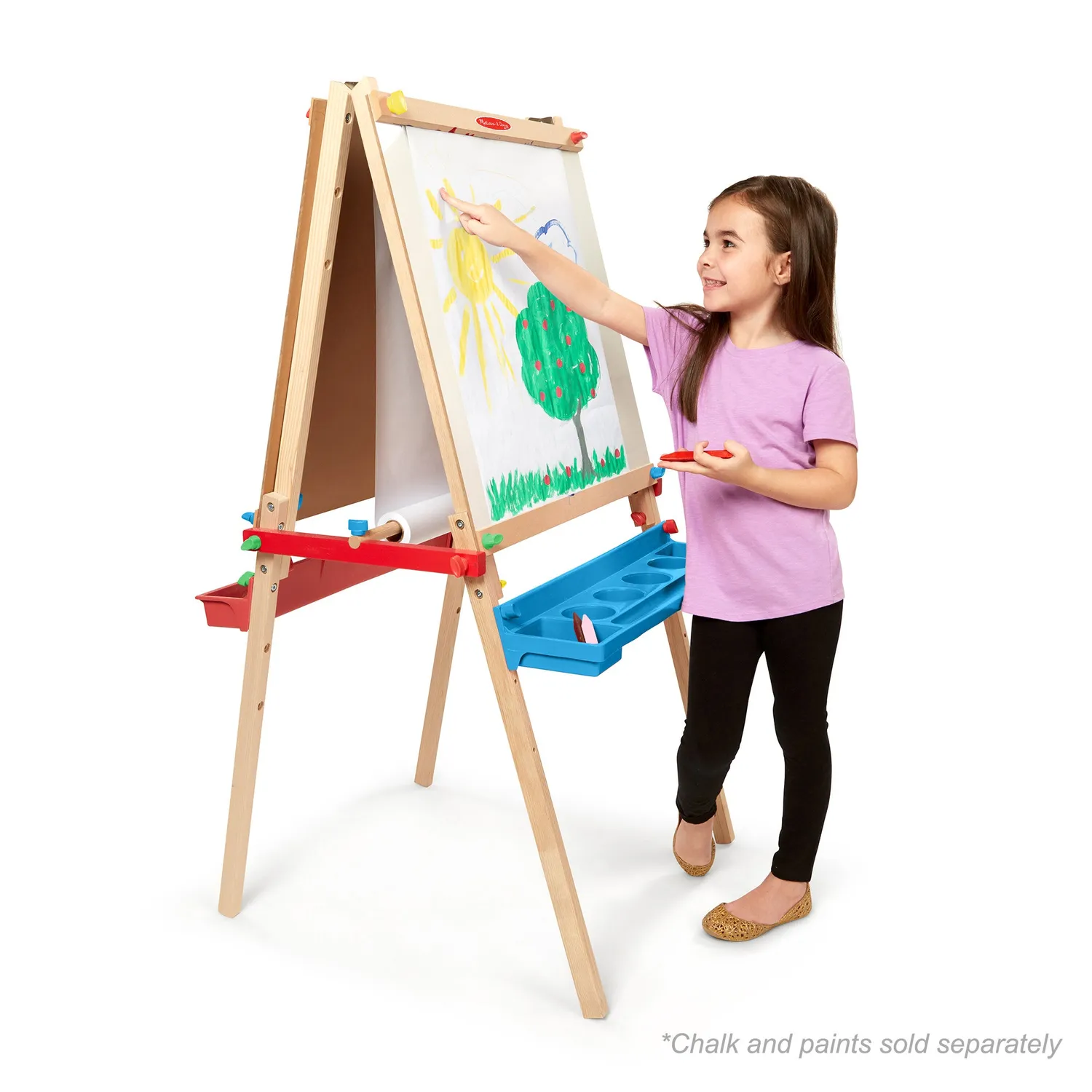 Melissa & Doug Easel Papierrol 43cm x 22m wit