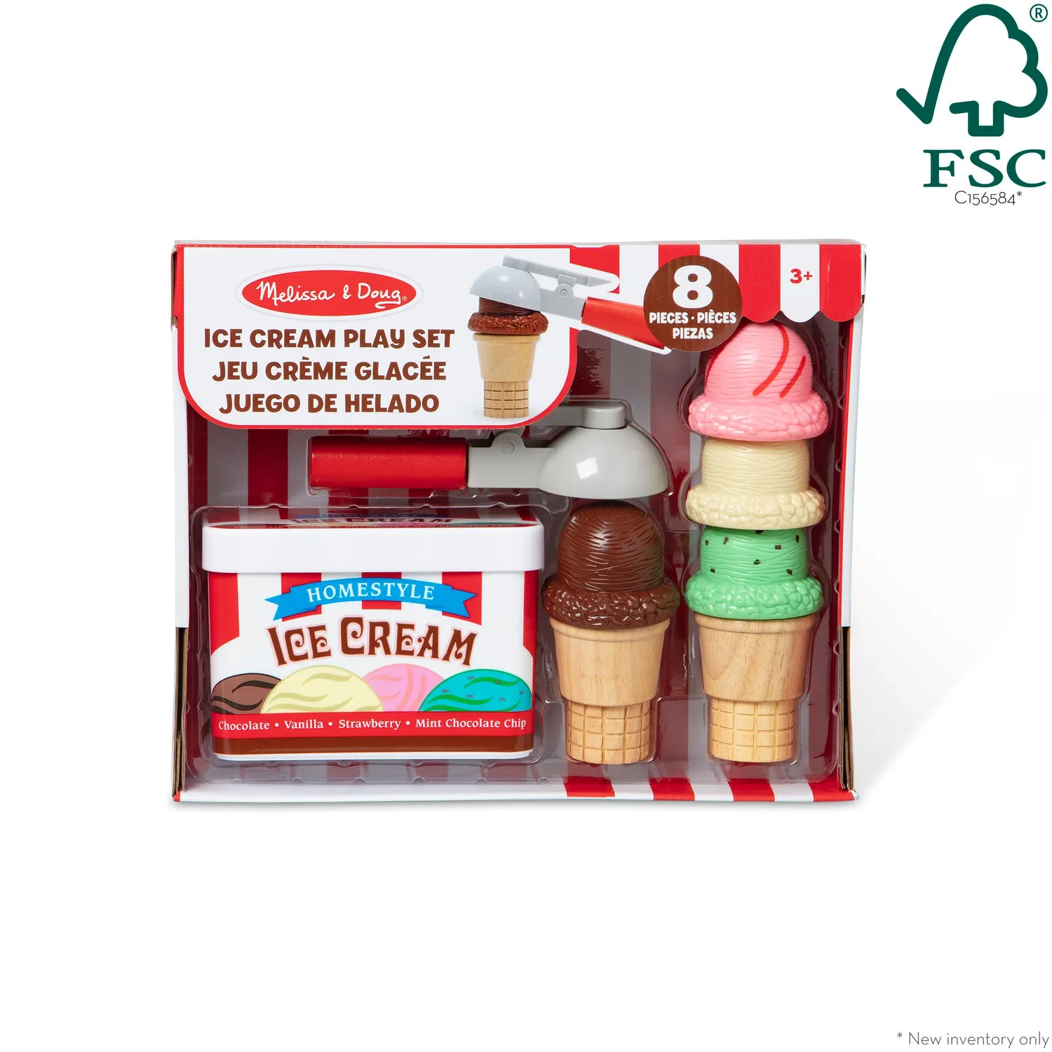 Melissa & Doug Scoop & Stack Magnetische IJsjesset 4 Bollen