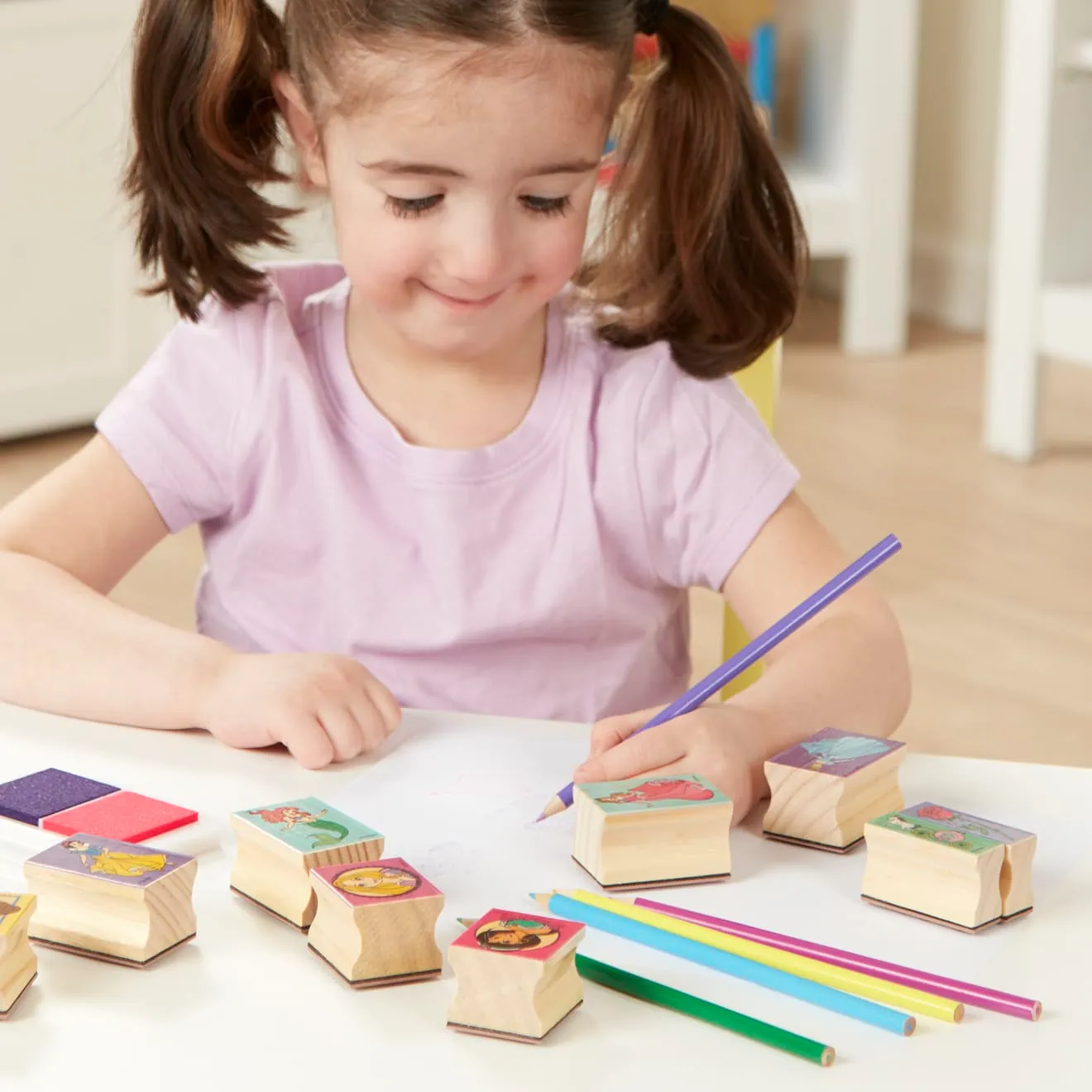 Melissa & Doug Disney Princess Stempelset hout 9 stempels