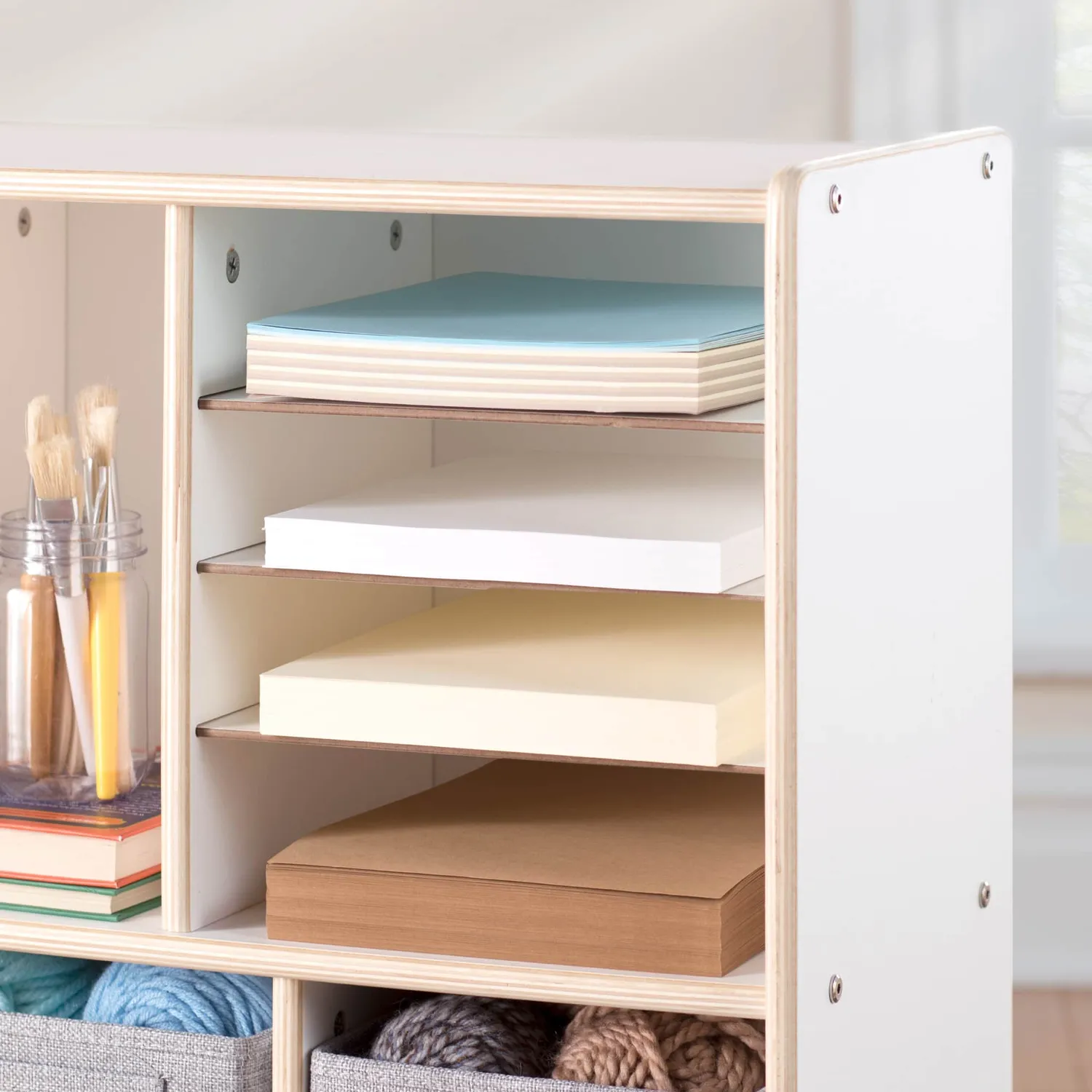 Guidecraft EdQ Shelves and 10 Bin Storage Unit 30" opbergkast 10 bakken