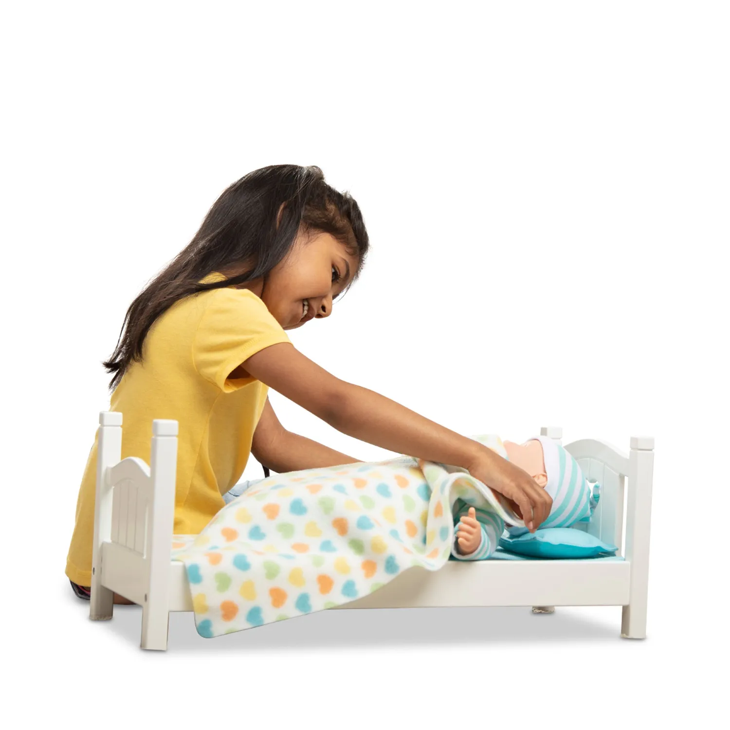 Melissa & Doug Mine to Love Play Bed poppenbed houten poppen tot 45cm