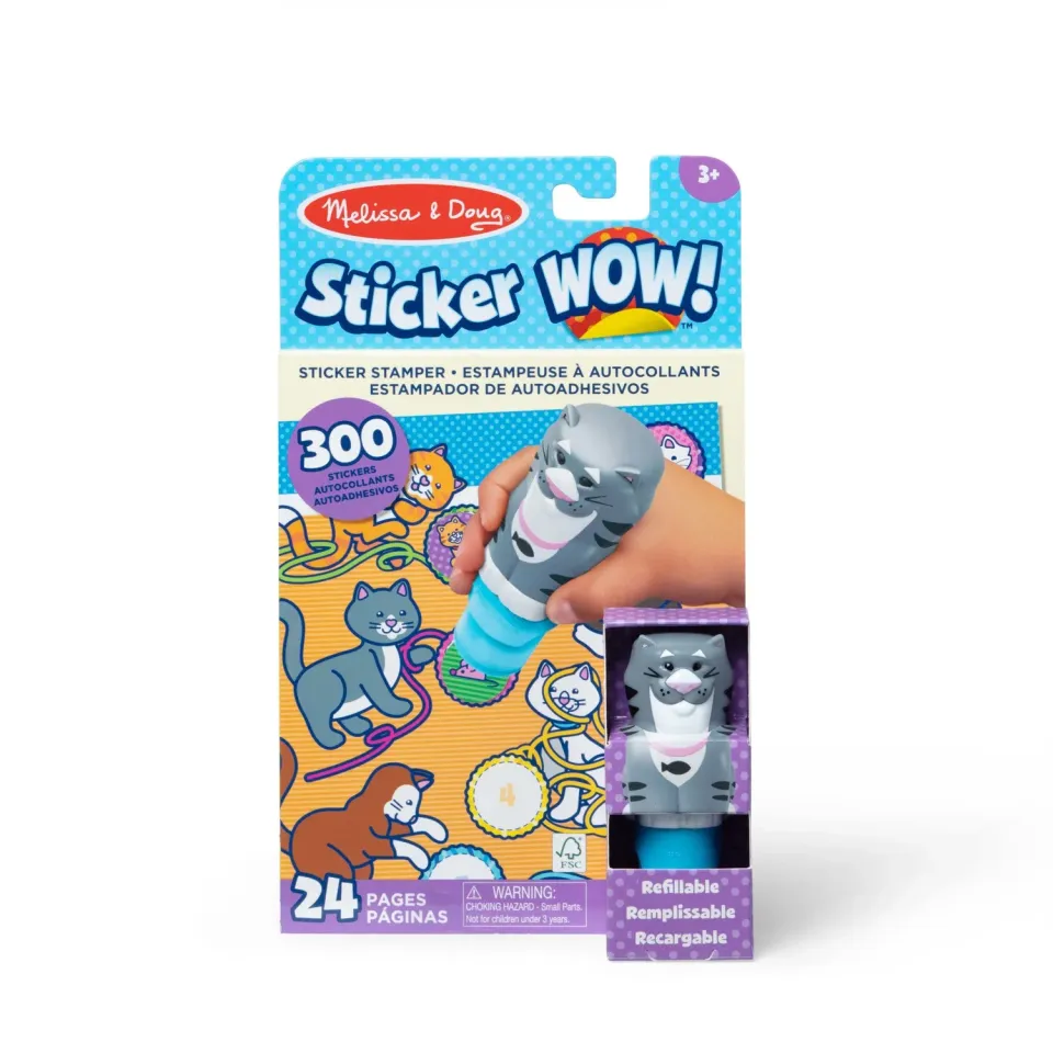 Melissa & Doug Sticker WOW! Cat stickerboek met stamper