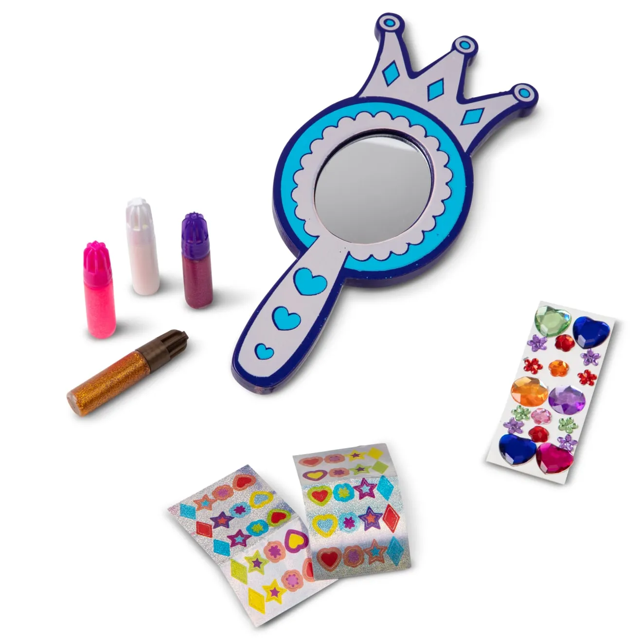 Melissa & Doug Decorate-Your-Own houten prinsesspiegel knutselset