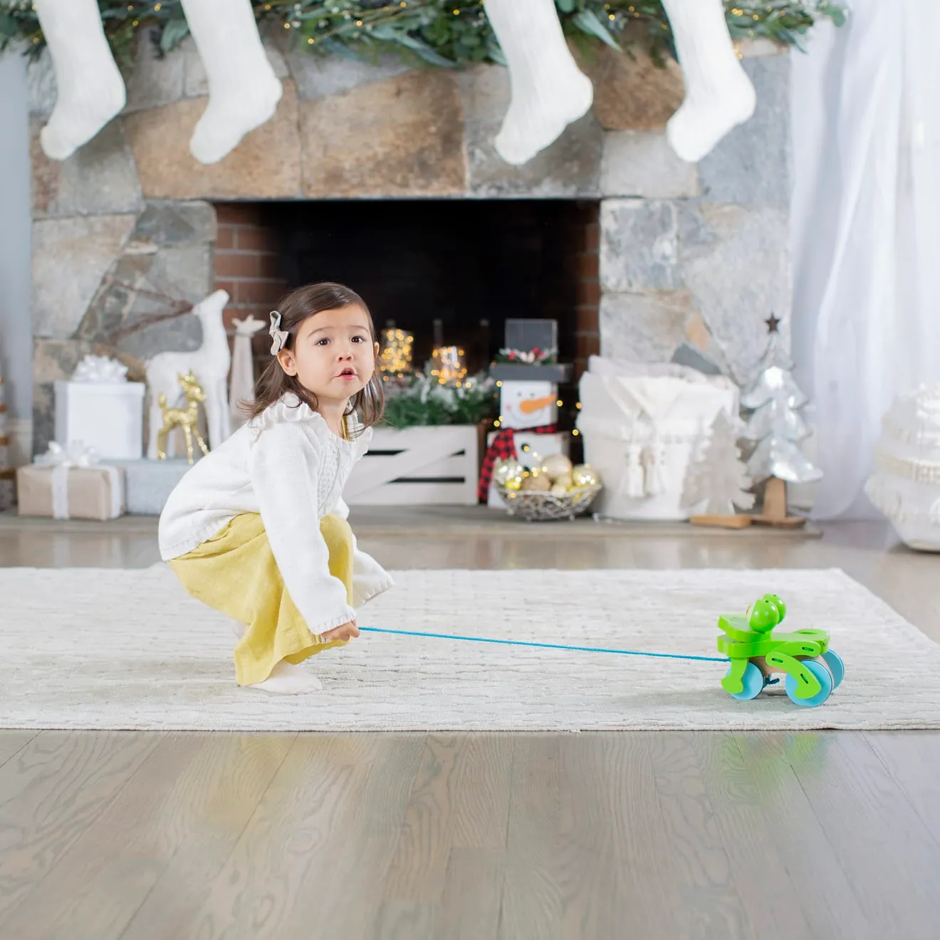 Melissa & Doug First Play Frolicking Frog trekspeeltje houten