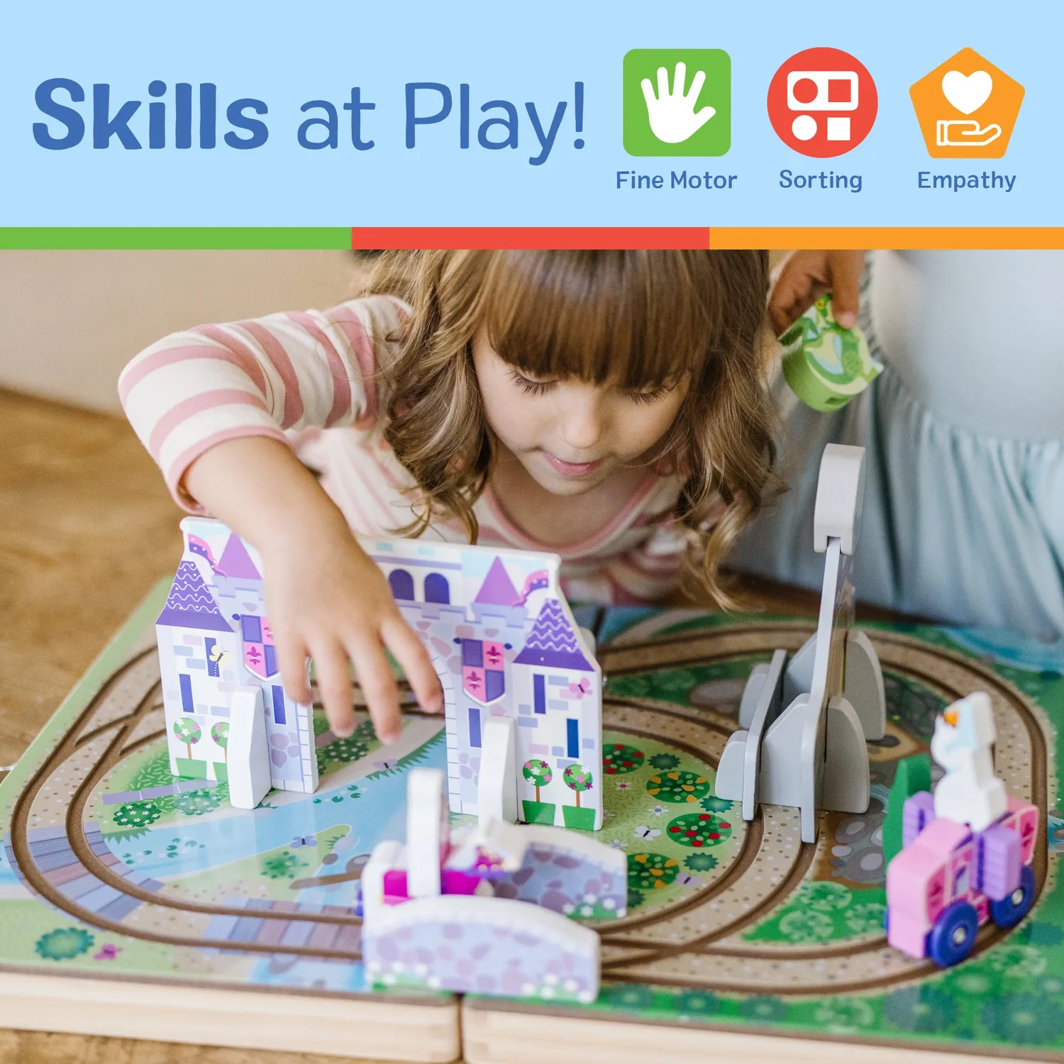 Melissa & Doug Take-Along Kingdom kasteel speelkoffer hout