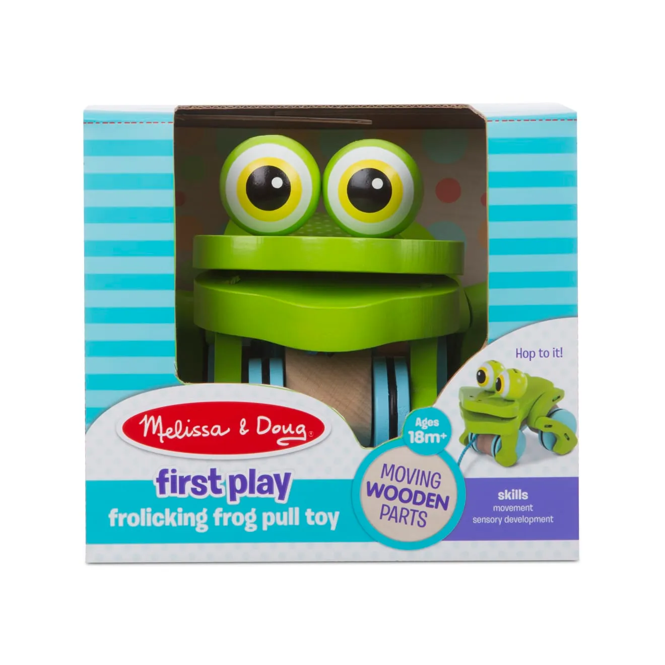 Melissa & Doug First Play Frolicking Frog trekspeeltje houten