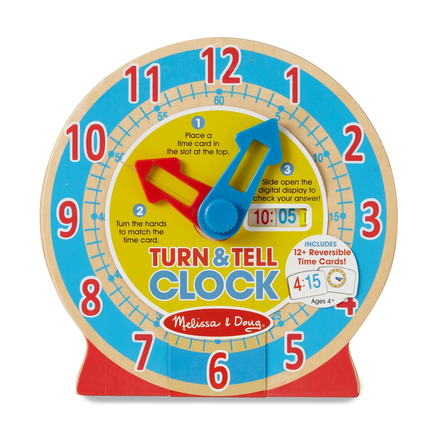 Melissa & Doug Turn & Tell houten klok leren klokkijken