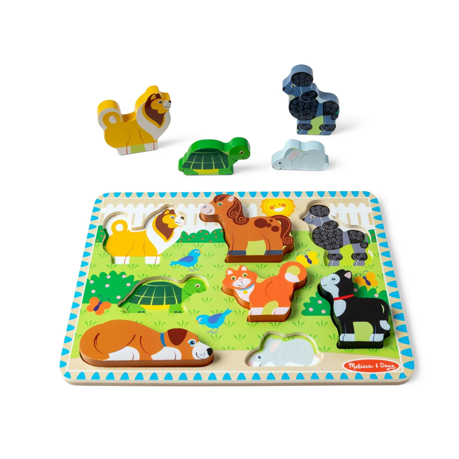 Melissa & Doug Pets houten puzzel 8 stukjes dieren 2+ jaar