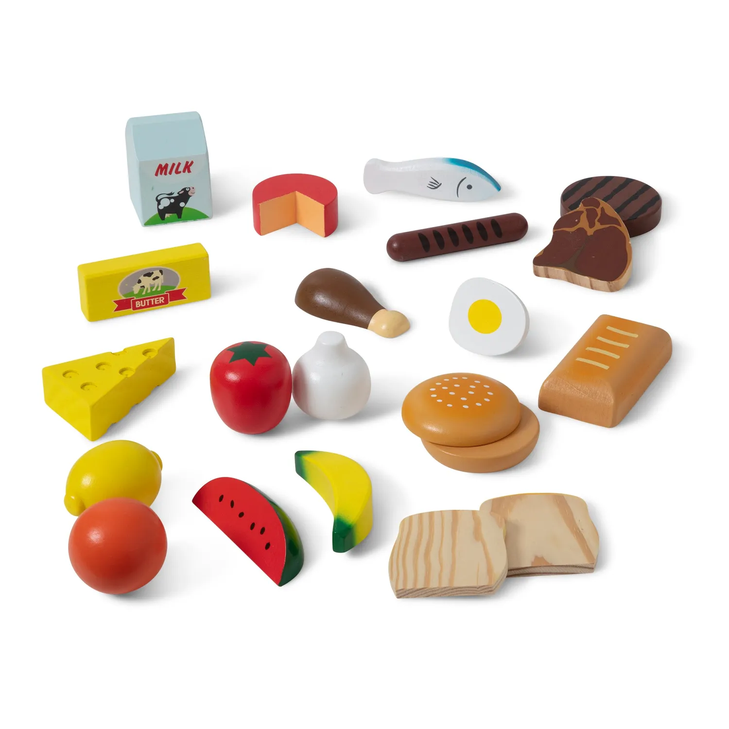 Melissa & Doug Food Groups houten speelvoedsel 5 vakken