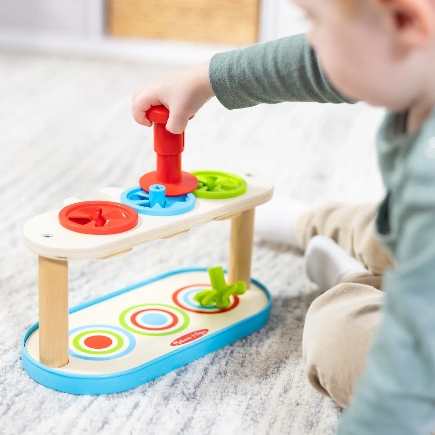 Melissa & Doug Match & Push houten tolletjes 3 stuks peuter