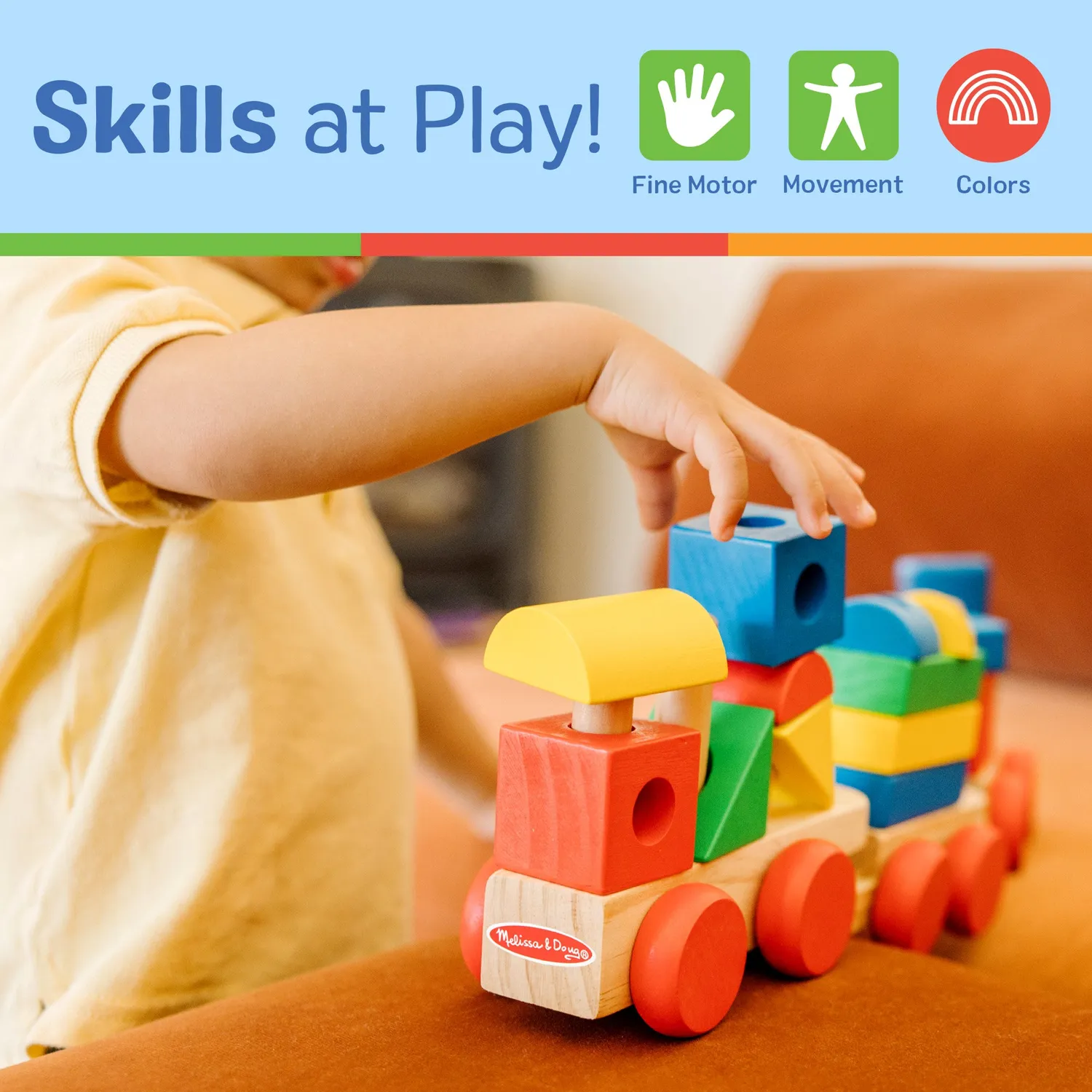 Melissa & Doug Stapeltrein Houten Speelgoed 15-delig