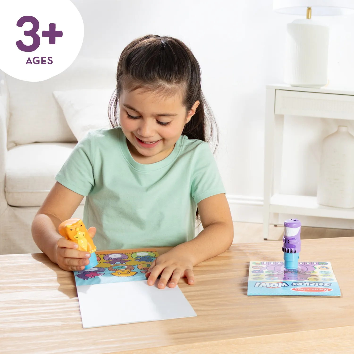 Melissa & Doug Sticker WOW! Dinosaur stickerboek 2-pack dino