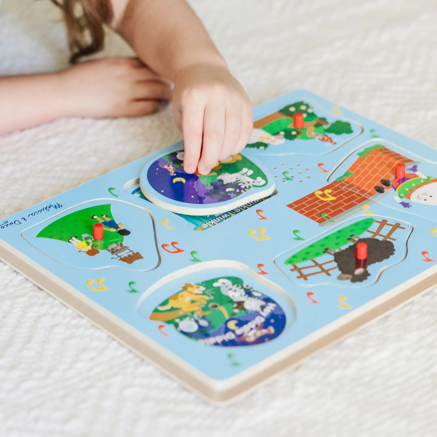 Melissa & Doug Nursery Rhymes 2 geluidspuzzel 6 stukjes houten