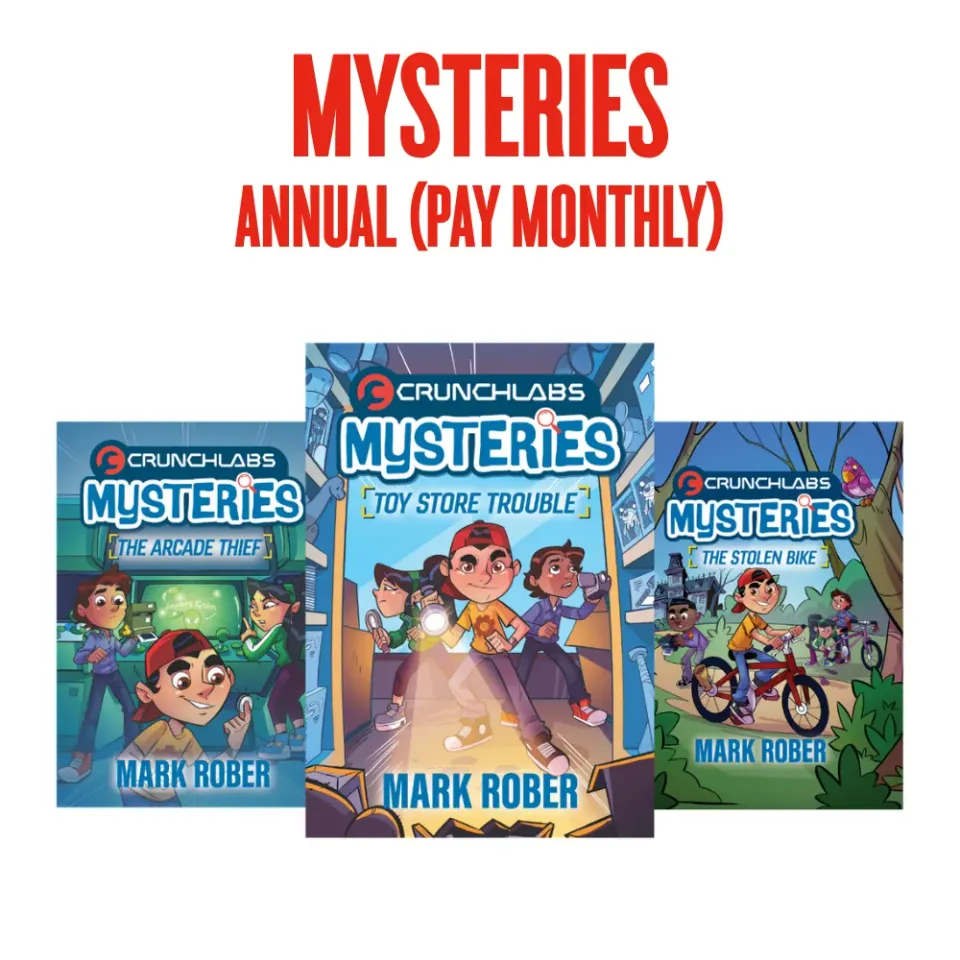 Mark Rober CrunchLabs Mysteries boekenserie per maand boek