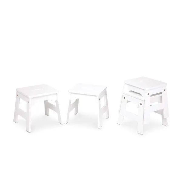 Melissa & Doug Wooden Stools – Set of 4 kinderkrukjes