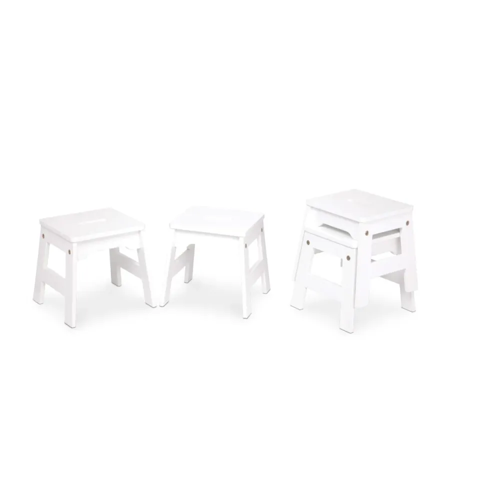 Melissa & Doug Wooden Stools – Set of 4 kinderkrukjes
