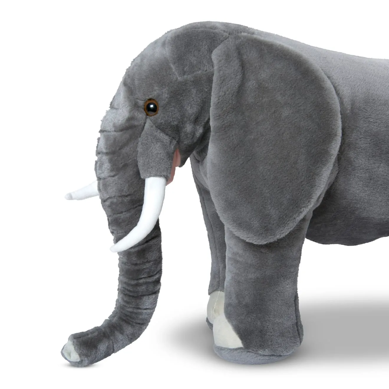 Melissa & Doug Olifant knuffel groot grijs XXL
