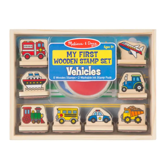 Melissa & Doug My First voertuigen stempelset 8 stuks