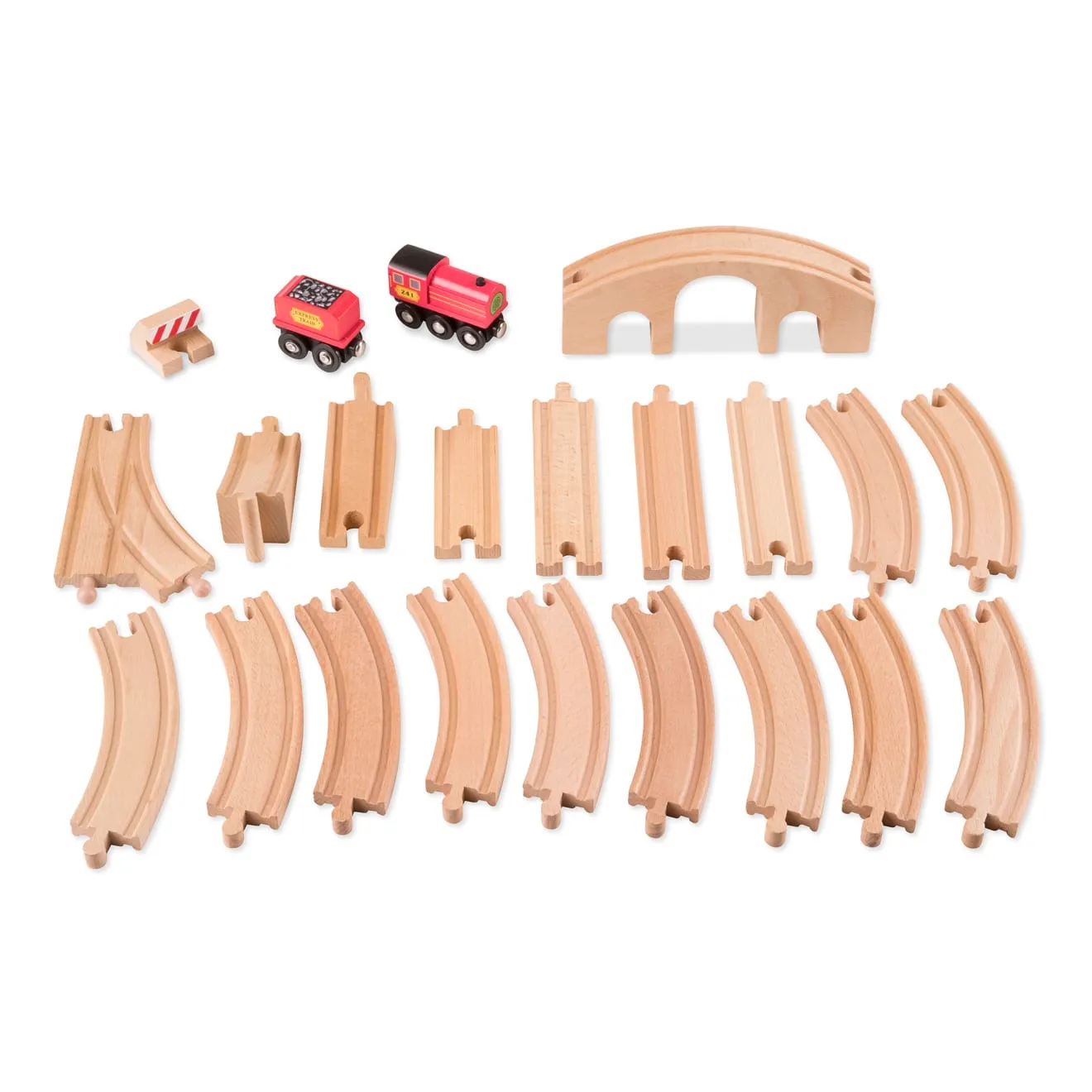 Melissa & Doug Figure 8 Treinset hout 22-delig brug