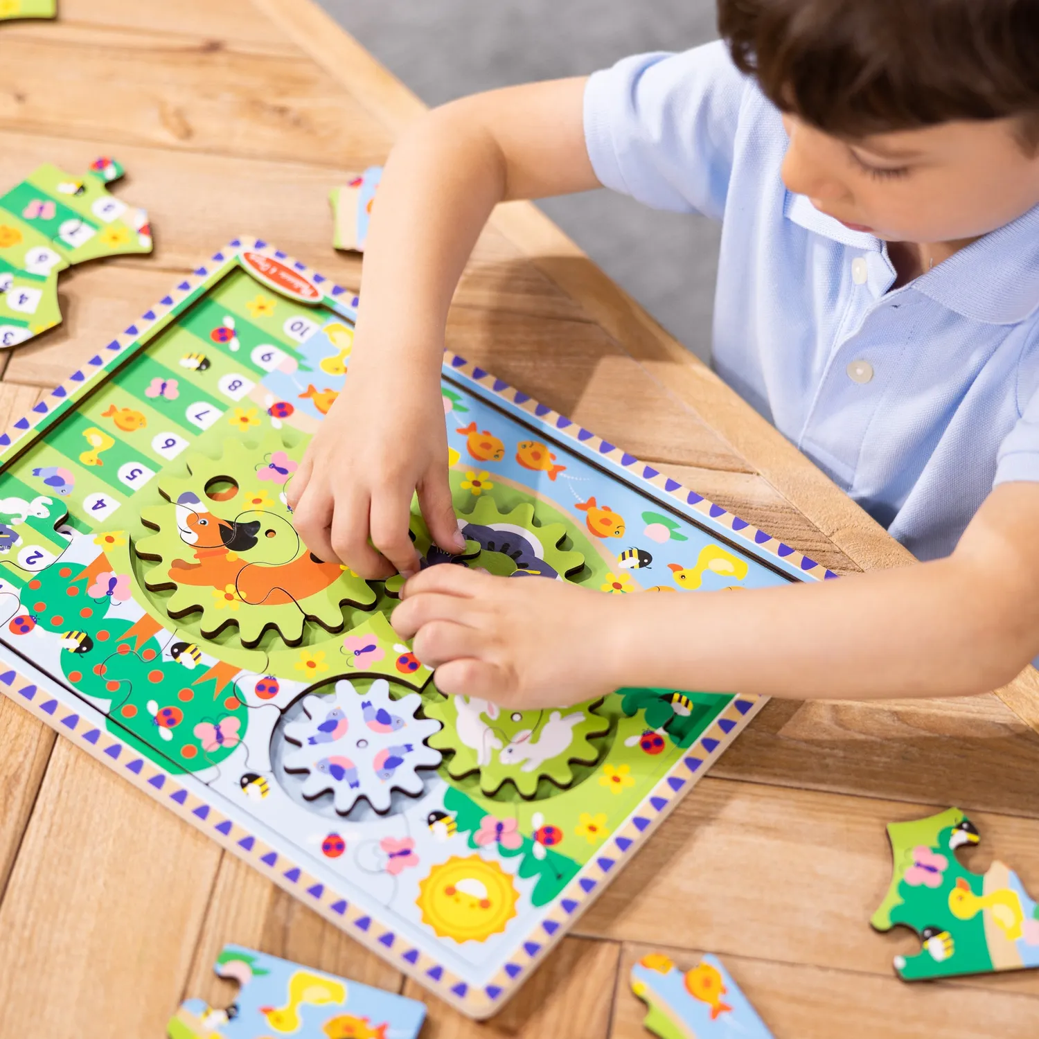Melissa & Doug Animal Chase puzzel hout 24 stukjes 3+ jaar