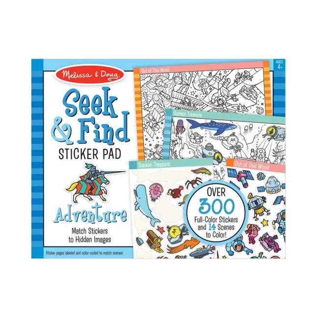 Melissa & Doug Seek & Find Sticker Pad Adventure stickerboek