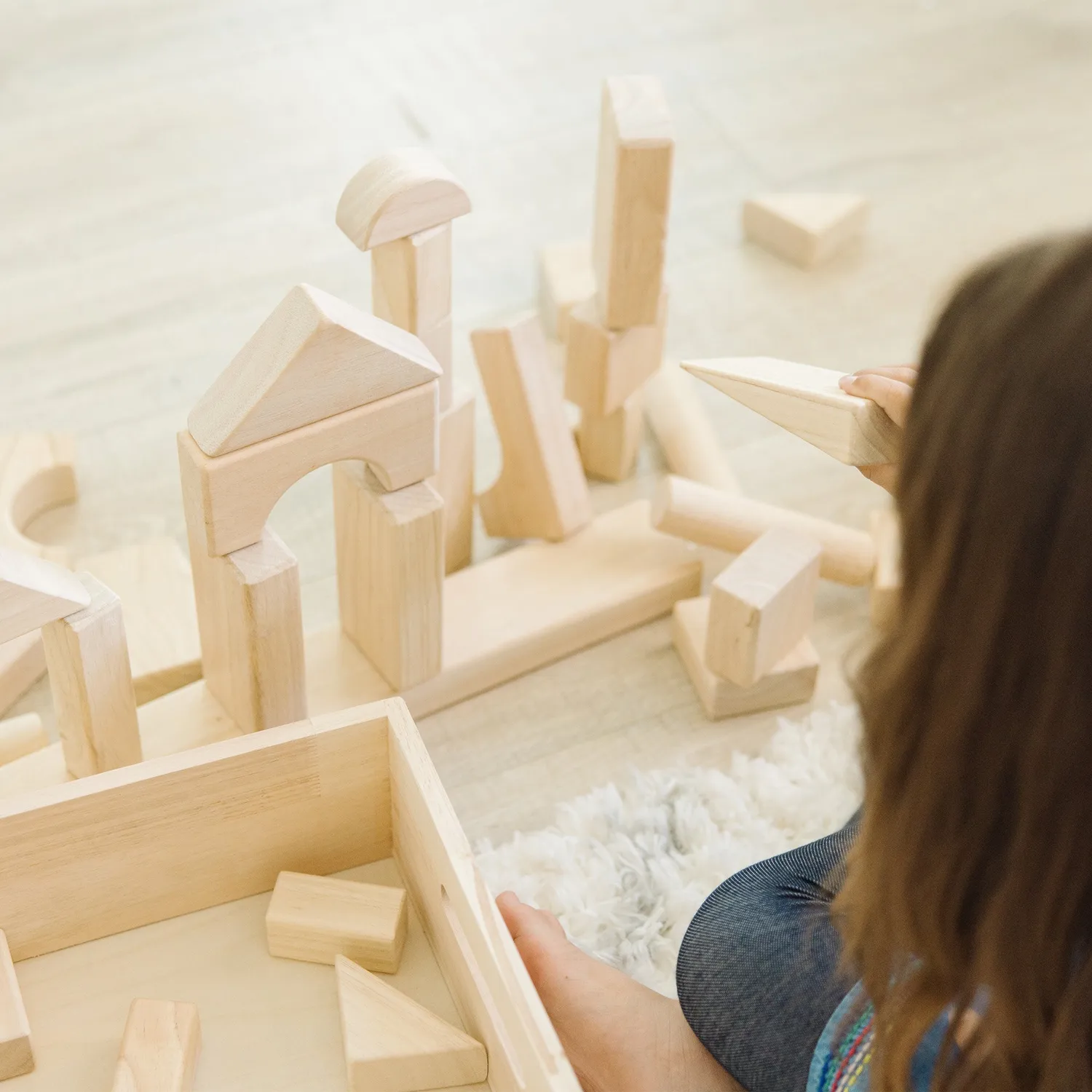 Melissa & Doug Standard Unit Blocks blokken 60 houten kist