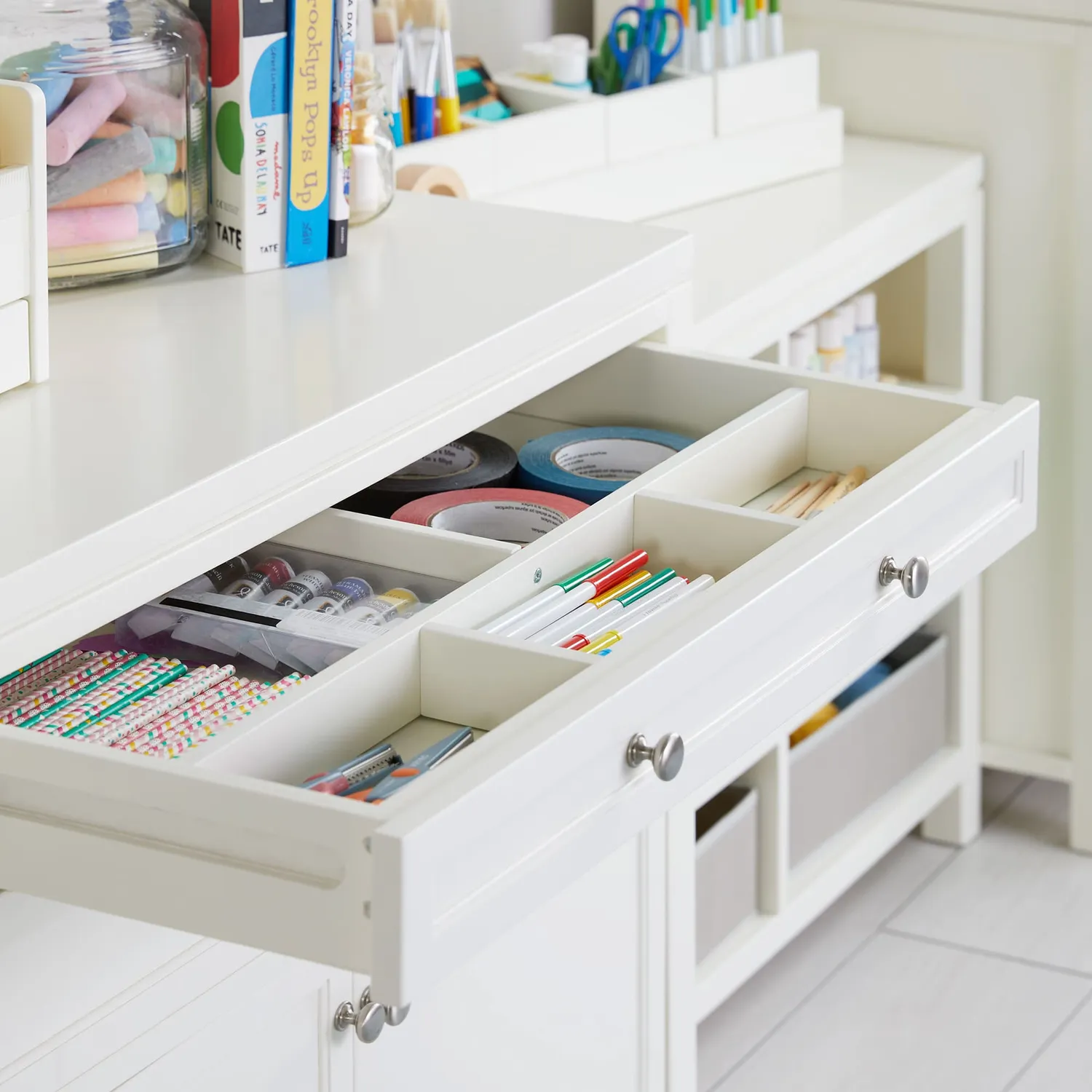 Guidecraft Martha Stewart Kids Artwork Storage opbergkast wit
