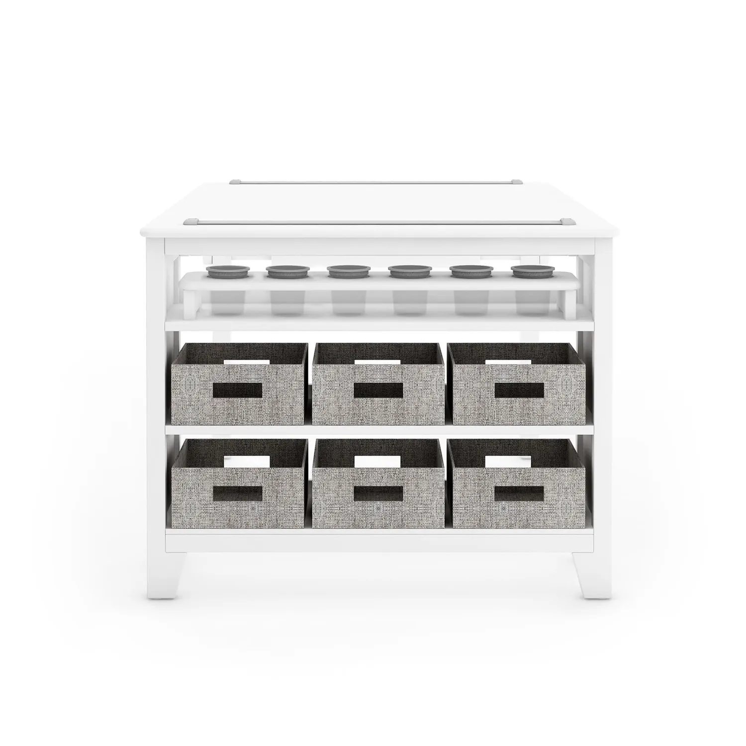 Martha Stewart Kids Knutseltafel met Krukken Linen White Papierrol