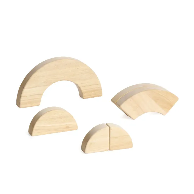 Guidecraft Circle Curve Unit Blocks bouwblokken 6 stuks hout