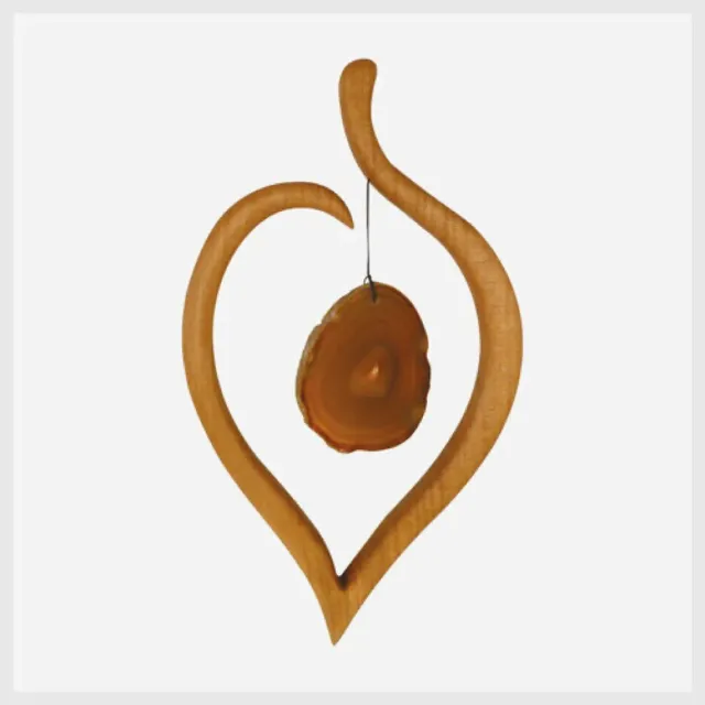 Ginger Fairy Lindeblad hangdecoratie naturel 17 cm met agaat