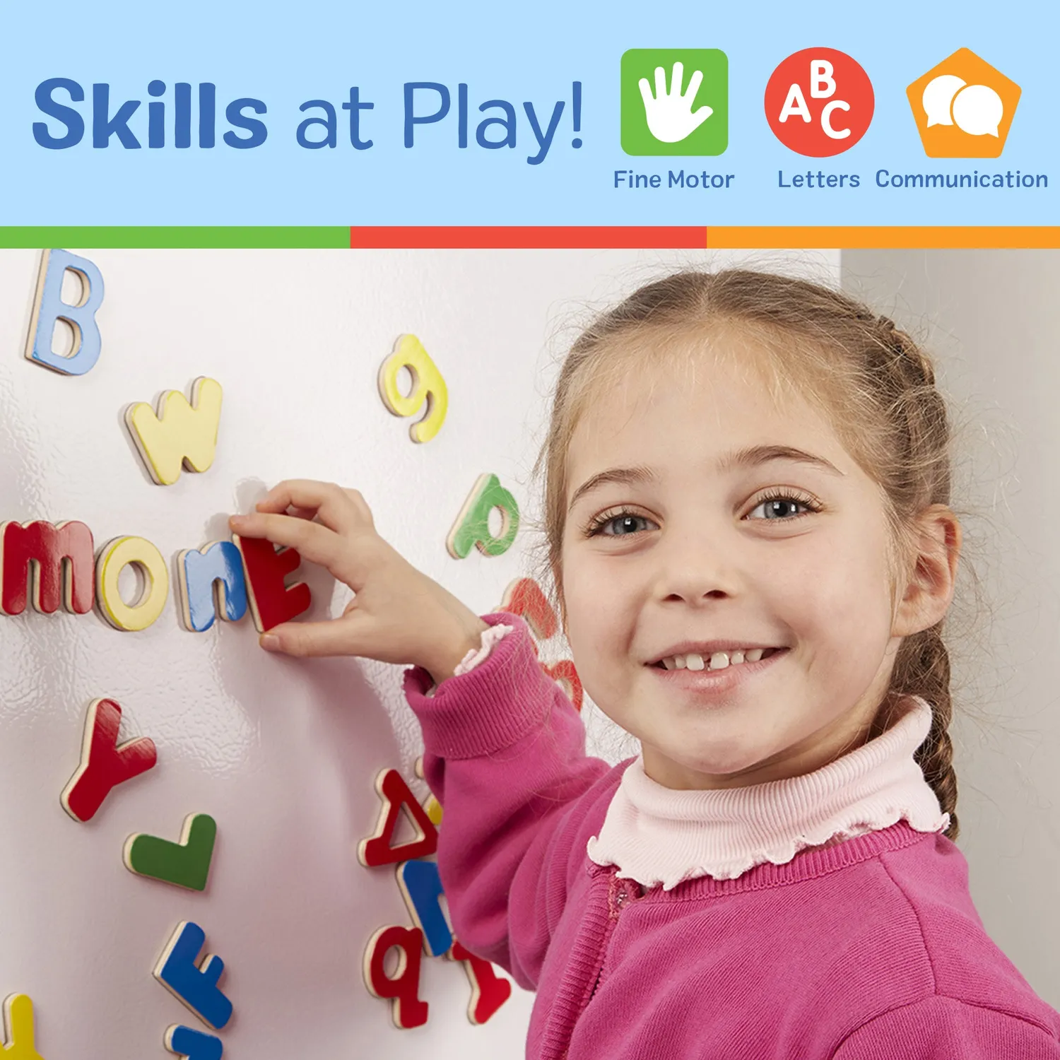 Melissa & Doug Wooden Letter magneetletters 52 stuks hout