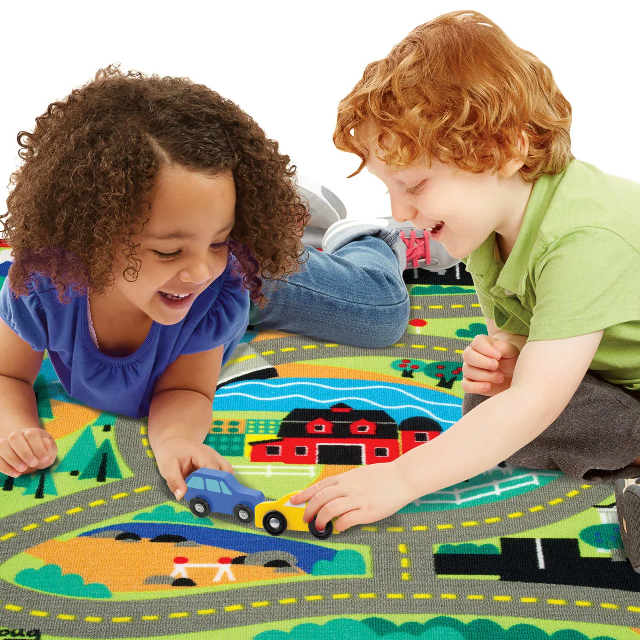 Melissa & Doug Round the Town speelkleed met 4 auto's