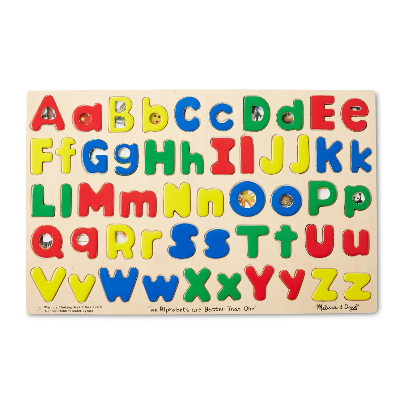 Melissa & Doug Upper Lower Case Alphabet puzzel hout 52 letters