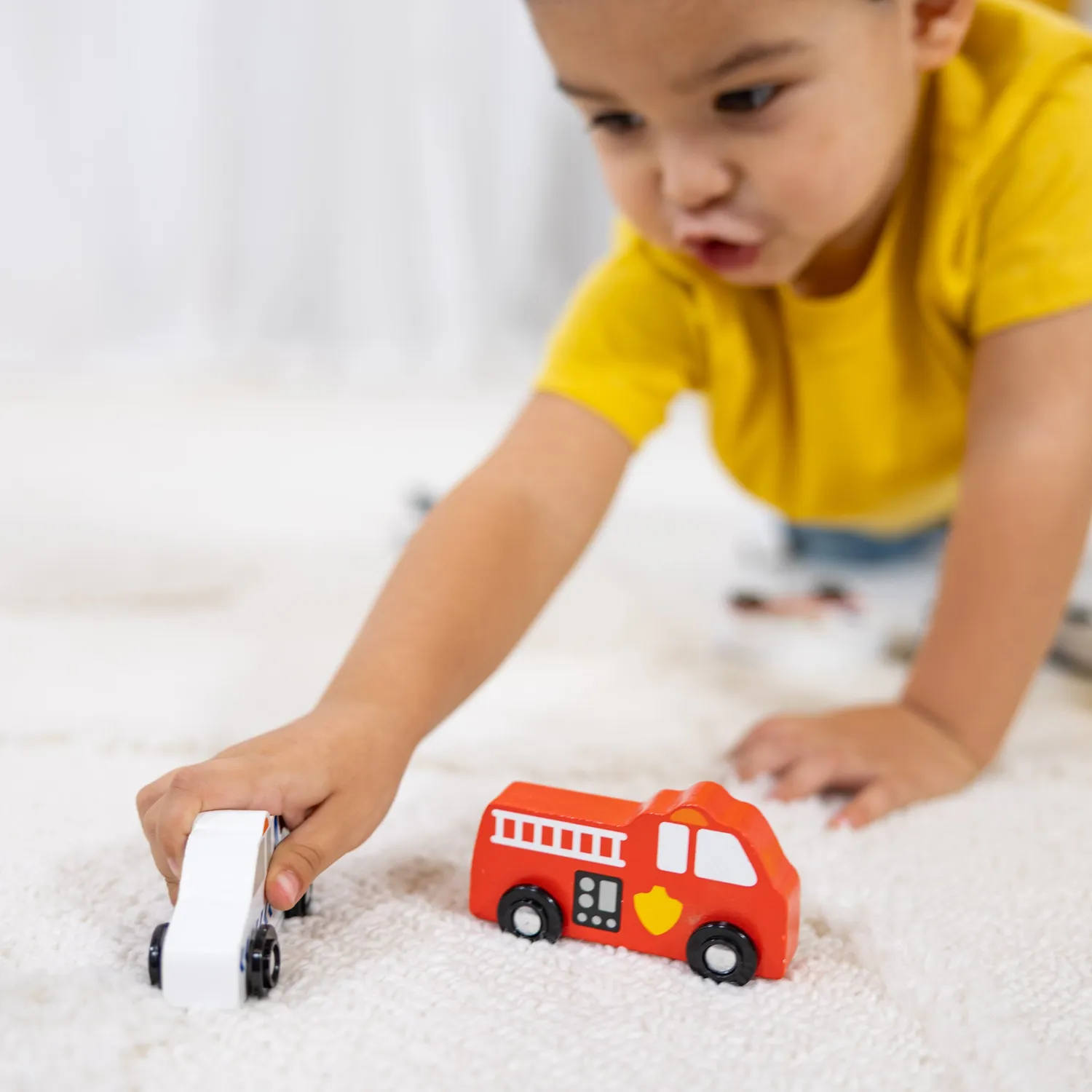 Melissa & Doug Town Vehicles houten voertuigen 9-delig