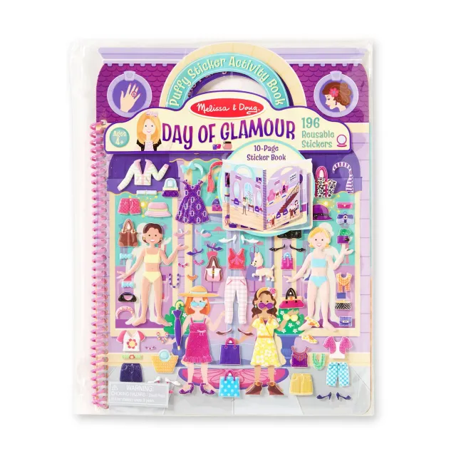 Melissa & Doug Puffy Sticker Activity Book Day of Glamour stickerboek
